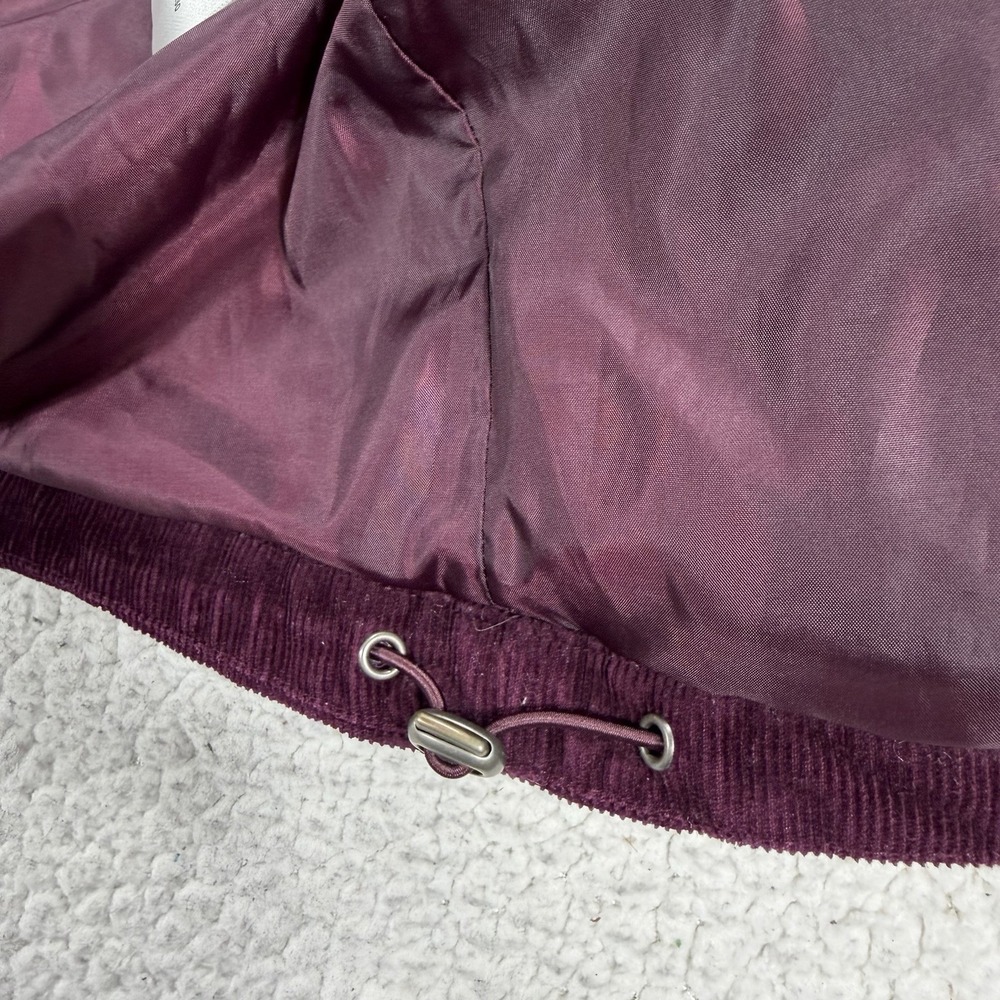 Levi's Zoe Corduroy Puffer Jacket Women's S Burgundy Full Zip Streetwear Casual - Picture 9 of 12